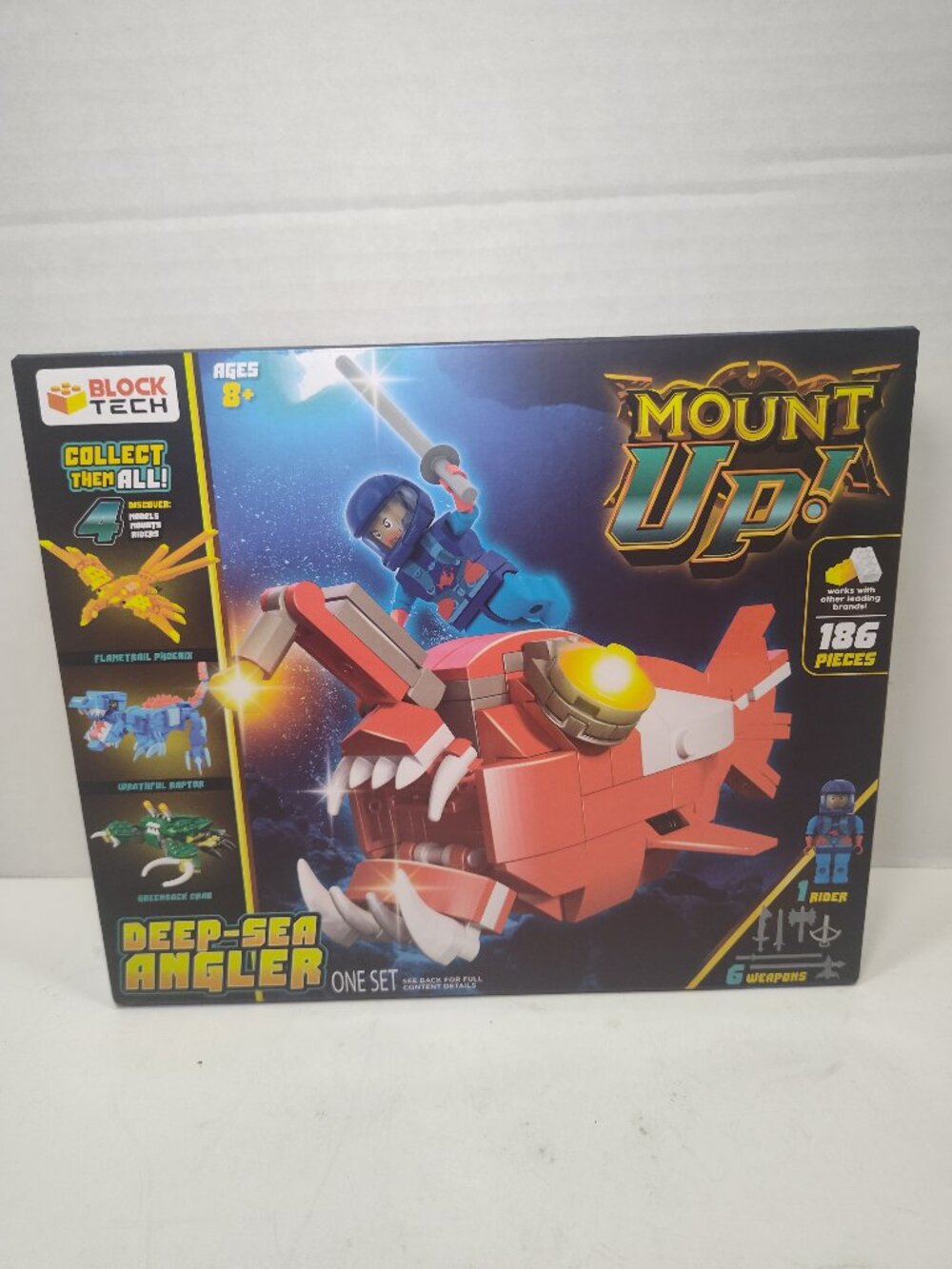 Block Tech Mount Up! Deep-Sea Angler 186 Piece Building Set NEW SEALED
